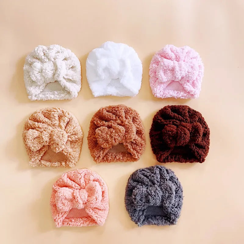 Turban pour bébé d’hiver en tissu épais