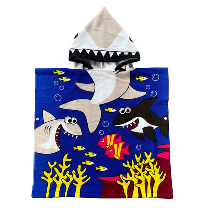 Cape de bain à capuche pour enfant