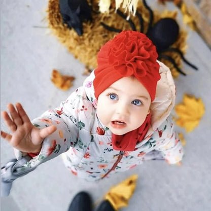 Bandeaux turban à nœud pour bébé fille couleur unie