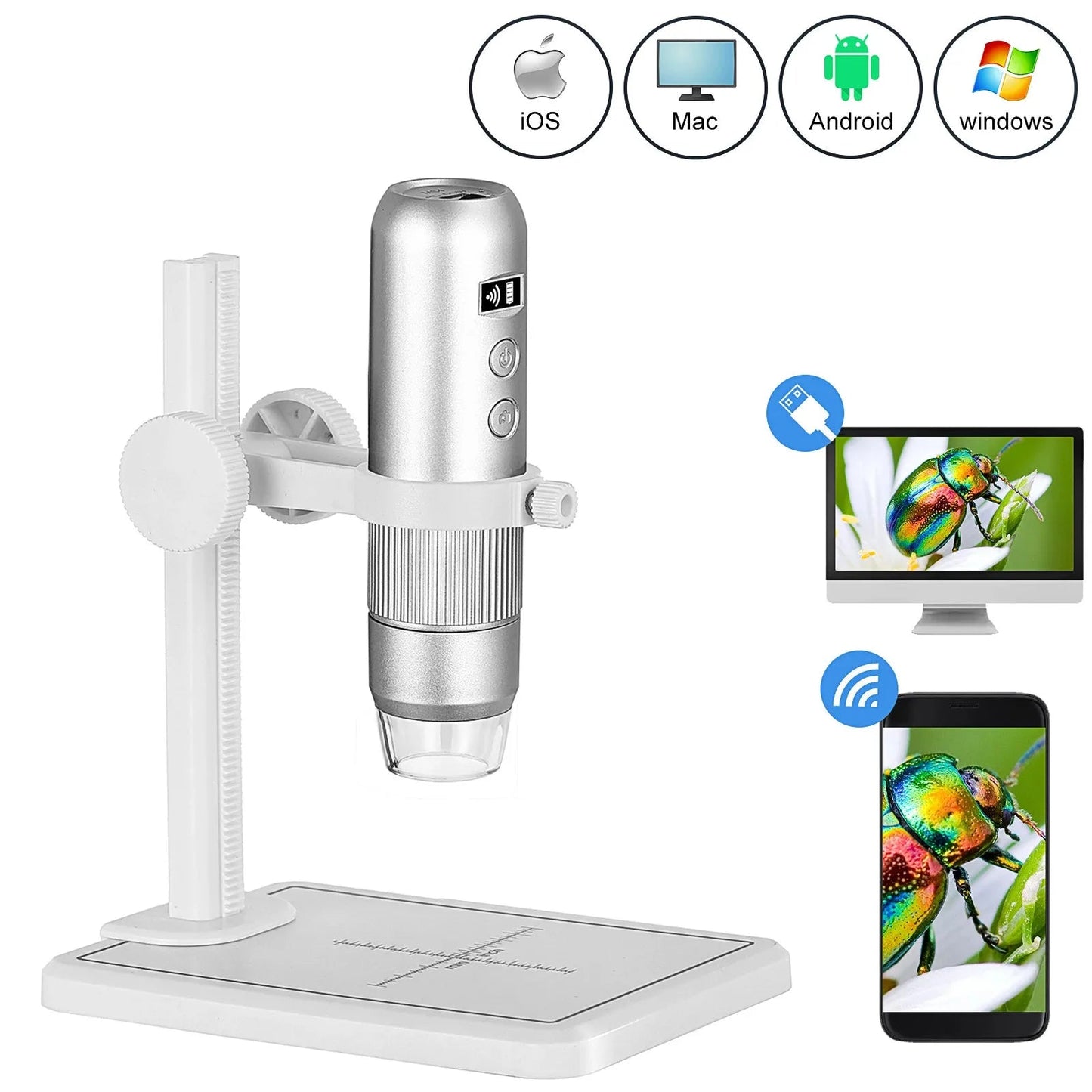 Microscope numérique LED avec caméra pour enfant