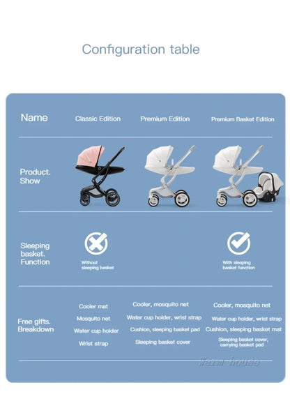 Poussette Portable 3 en 1 pour bébé