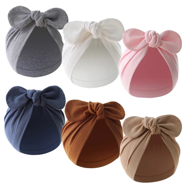 Turban élastique doux avec nœud papillon pour fille