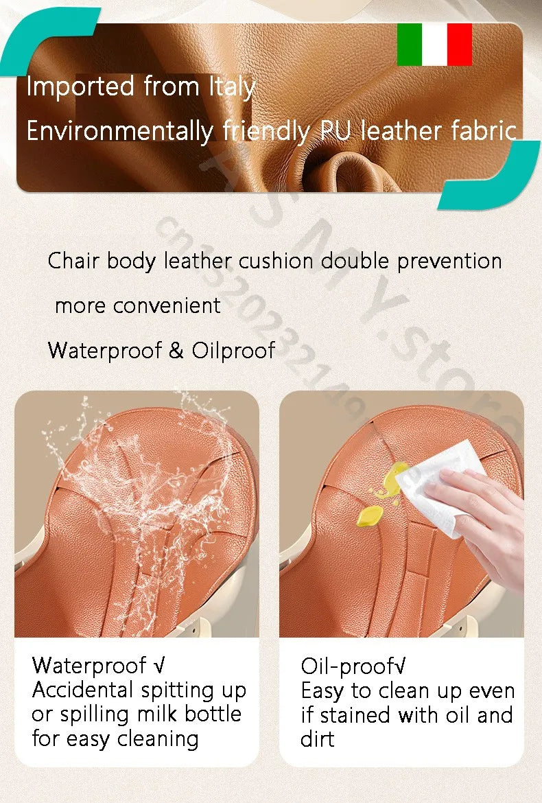 Chaise bébé haute pliable et réglable