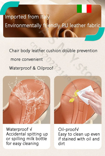 Chaise bébé haute pliable et réglable