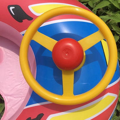 Bateau gonflable pour bébé en forme de voiture