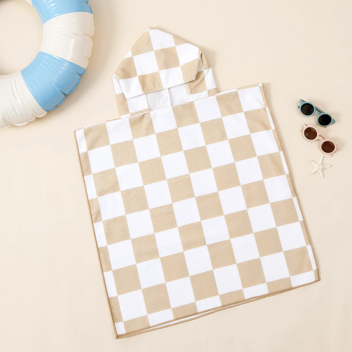 Serviette de plage à capuche pour bébé