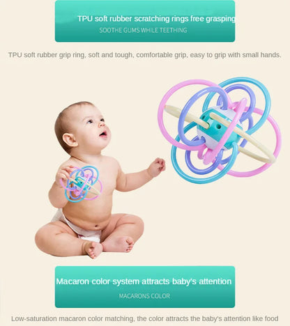 Hochet en caoutchouc souple pour bébé
