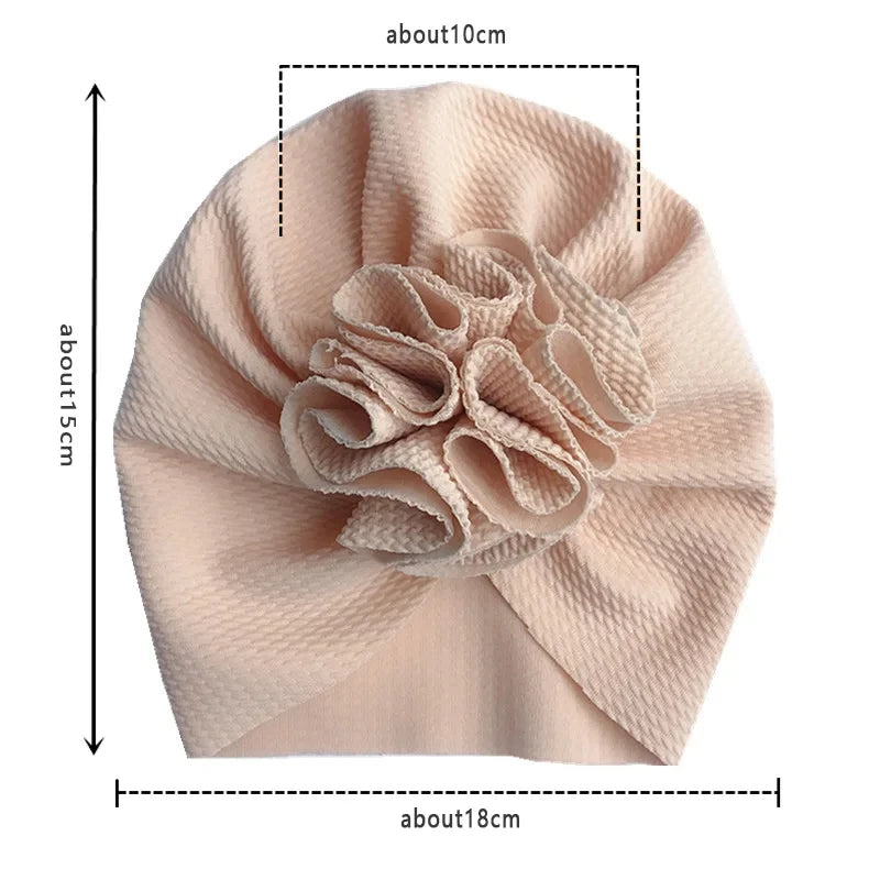 Bandeaux turban à nœud pour bébé fille couleur unie