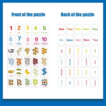 Cartes de puzzle cognitif pour bébé