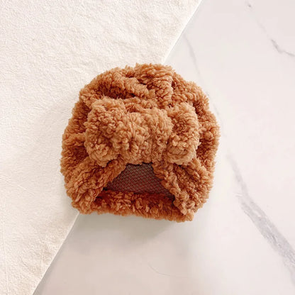 Turban pour bébé d’hiver en tissu épais