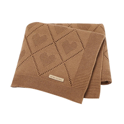 Couverture tricotée en coton pour bébé