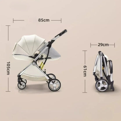 Poussette de luxe portable pour bébé