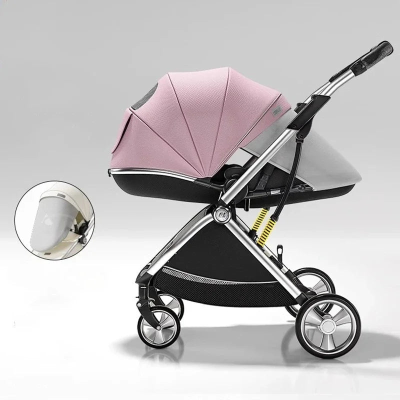 Poussette de luxe portable pour bébé