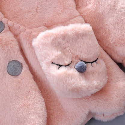Manteau en peluche avec oreilles de lapin pour bébés