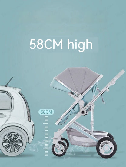 Poussette de luxe réversible pour bébé