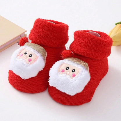 Chaussettes Père Noël en coton pour enfants