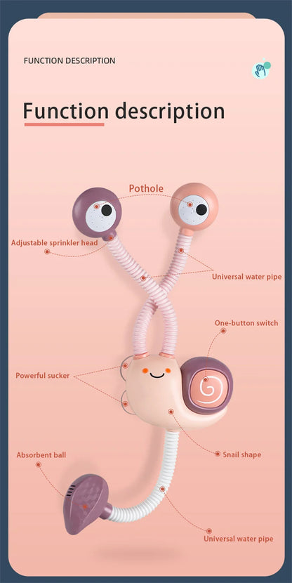 Jouet de bain pour bébé en forme d’escargot