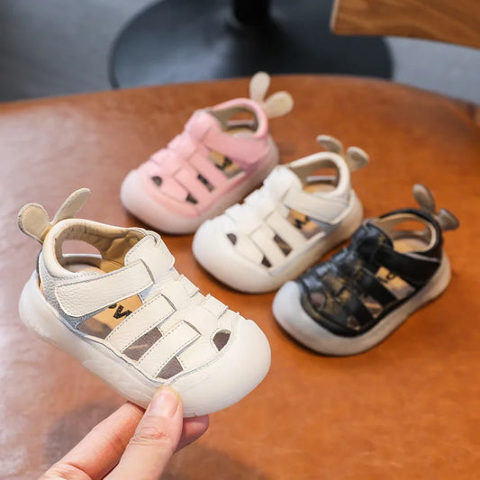 Sandales d’été à brides en similicuir pour bébé