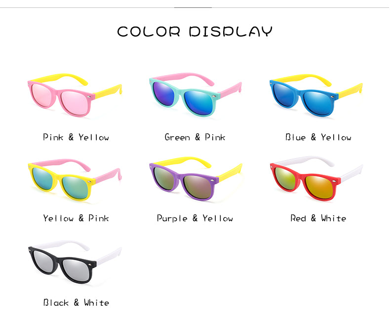 Lunettes de soleil carrées pour enfants