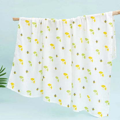 Couverture en mousseline avec 2 couches de gaze de bambou pour bébé