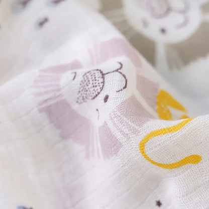 Couverture en mousseline avec 2 couches de gaze de bambou pour bébé