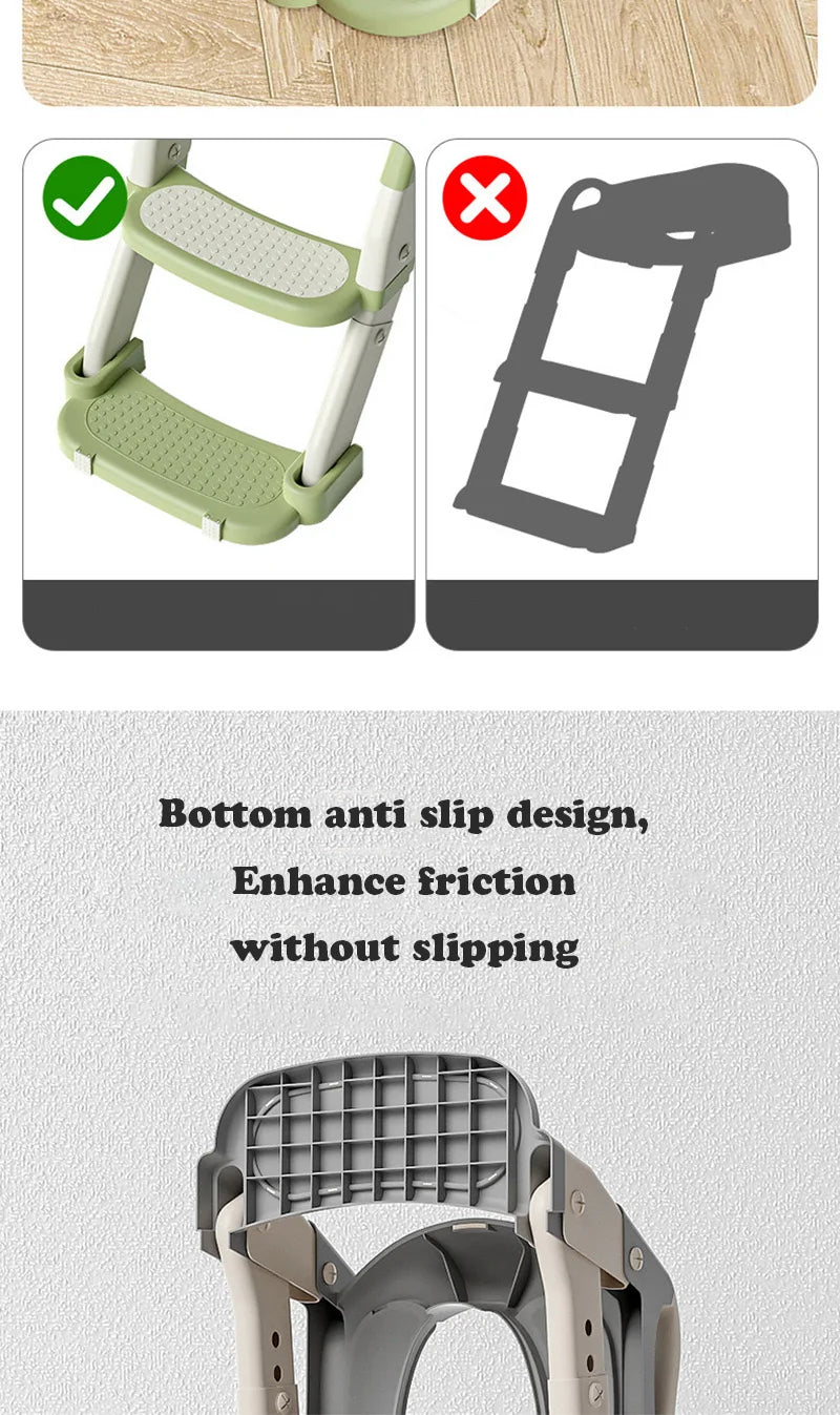 Chaise de toilettes pliable avec escalier pour enfants