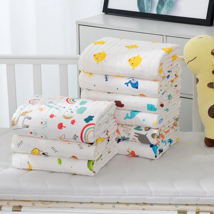 Couverture avec 4 couches de gaze de coton pour bébé