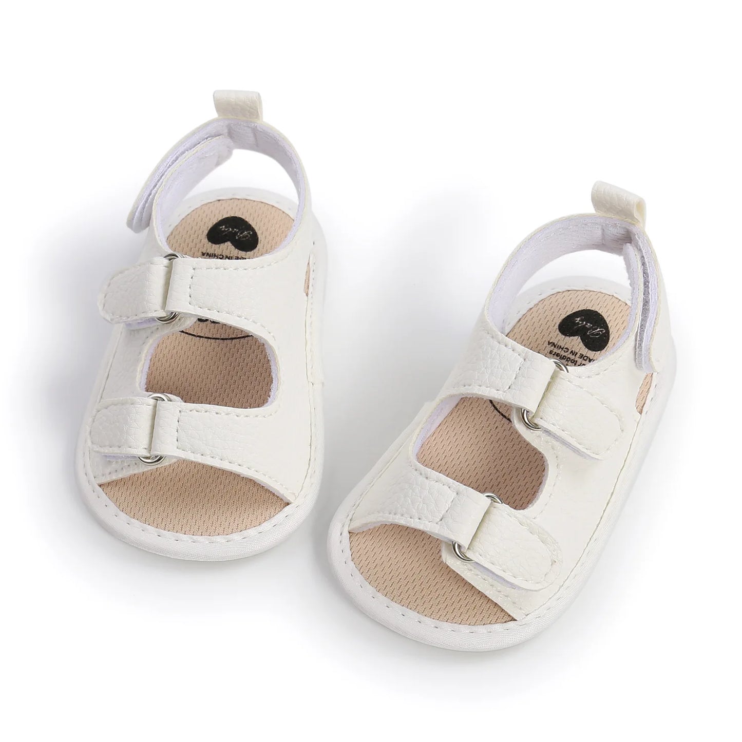Sandales plates d’été à scratch pour bébé garçon et fille