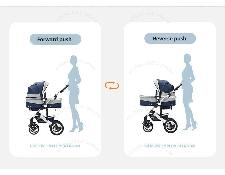 Poussette 3-en-1 moderne pour bébé