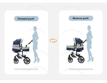 Poussette 3-en-1 moderne pour bébé