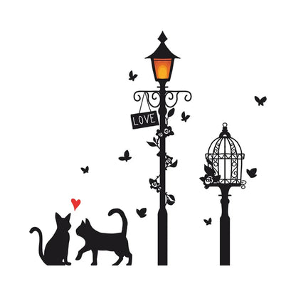Stickers muraux en forme de chats
