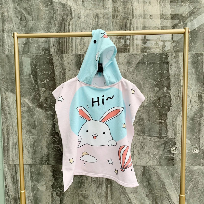 Cape de bain à capuche pour enfant