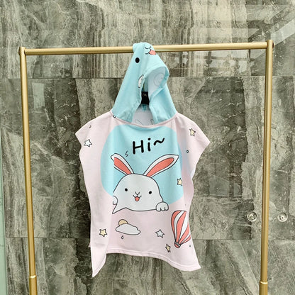 Cape de bain à capuche pour enfant