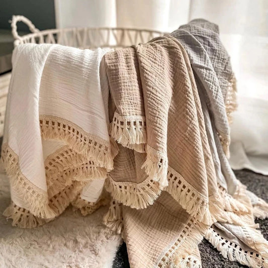 Couverture d’emmaillotage en mousseline de coton pour bébé