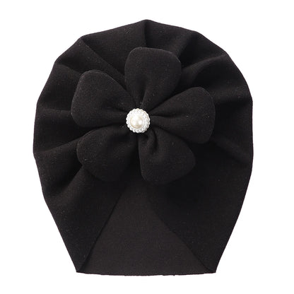Turban chaud à fleurs pour bébé fille