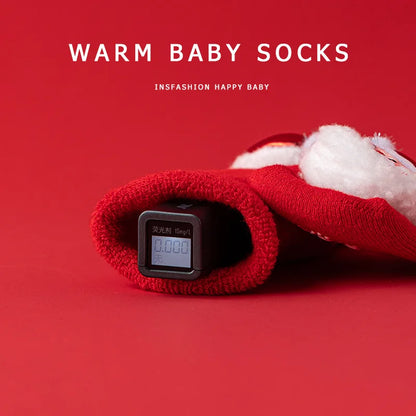 Chaussettes à motifs de noël en coton pour enfants