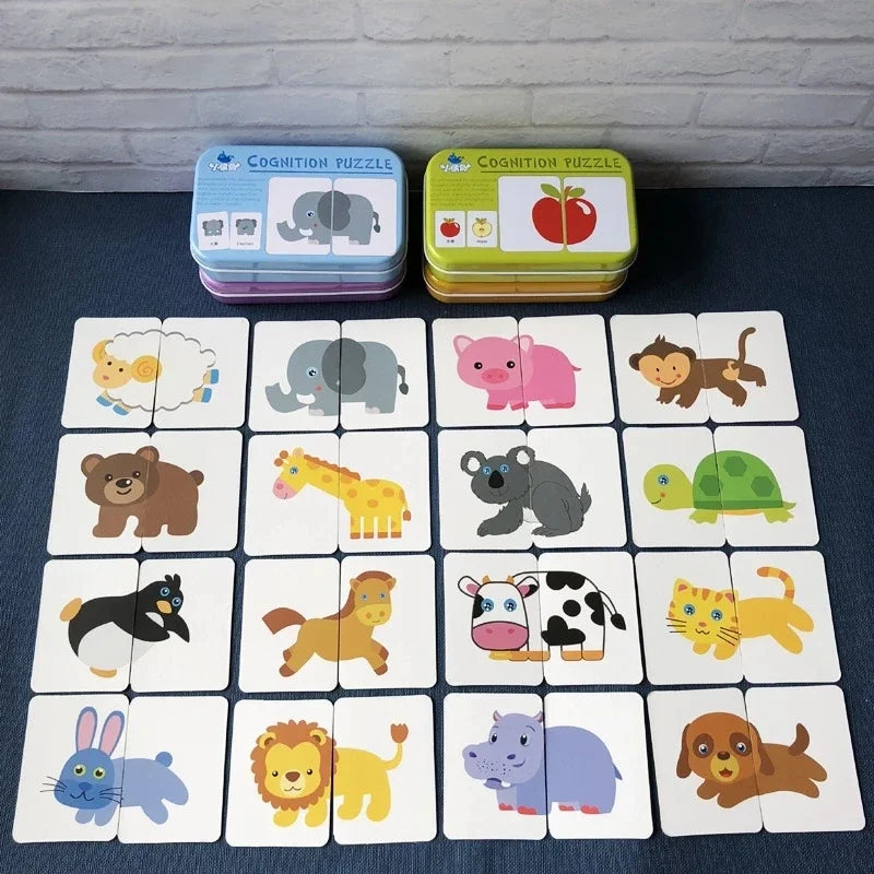 Cartes de puzzle cognitif pour bébé