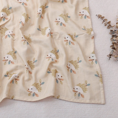 Couverture en mousseline de bambou et coton pour bébé