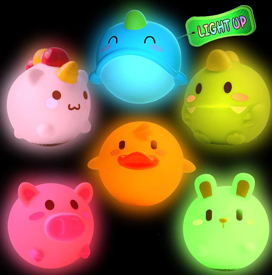 Lot de 3 ou 6 jouets de bains lumineux aléatoires
