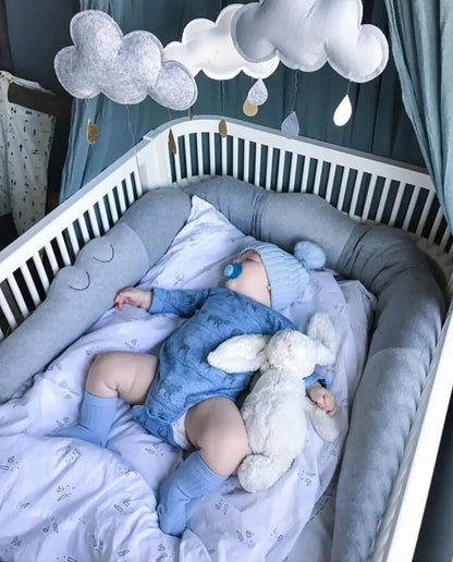 Tour de lit crocodile en coton pour bébé