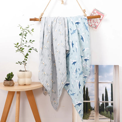 Couverture en tissu de mousseline pour bébé
