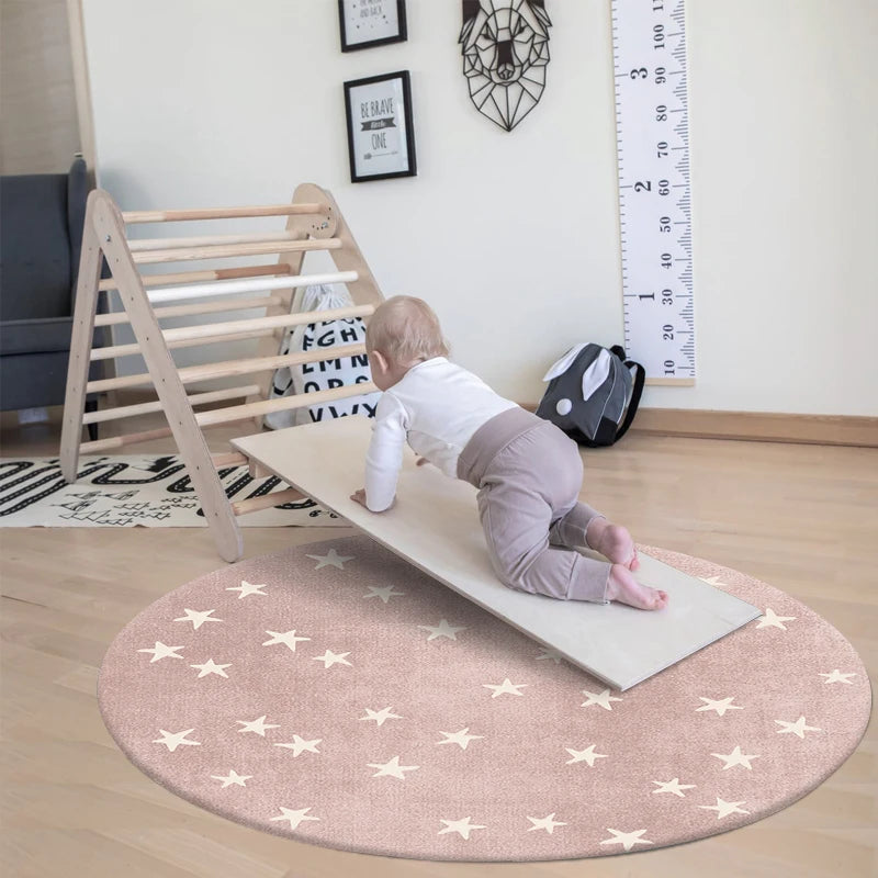Tapis de sol nordique rond et doux pour bébé