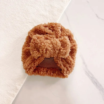 Turban pour bébé d’hiver en tissu épais