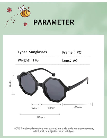 Lunettes de soleil en forme de mignon polygone pour enfants