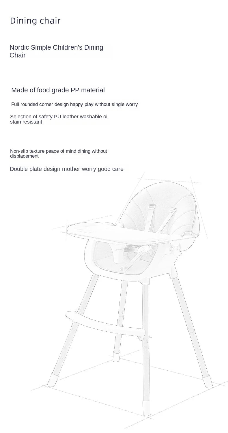 Chaise haute multifonctionnelle pour bébé