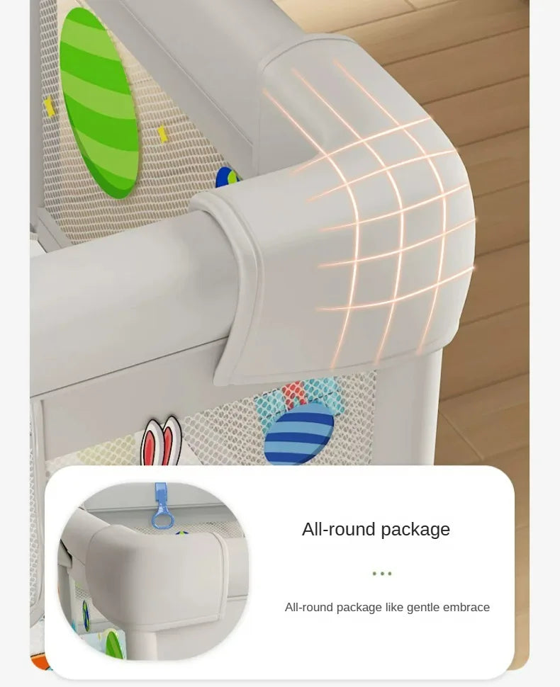 Parc de jeux pour bébé avec décor planètes