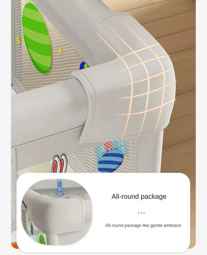 Parc de jeux pour bébé avec décor planètes