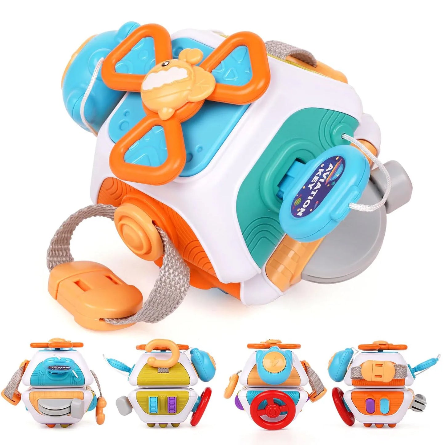 Jouet montessori sensoriel hexagone pour bébé