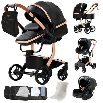 Poussette de paysage haute pliable