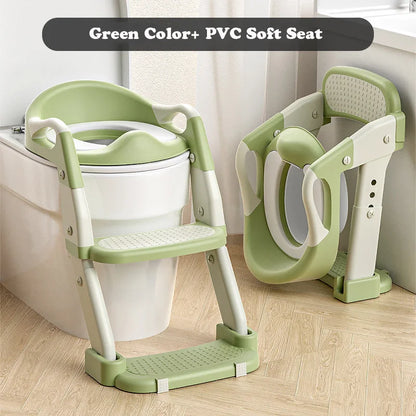 Chaise de toilettes pliable avec escalier pour enfants